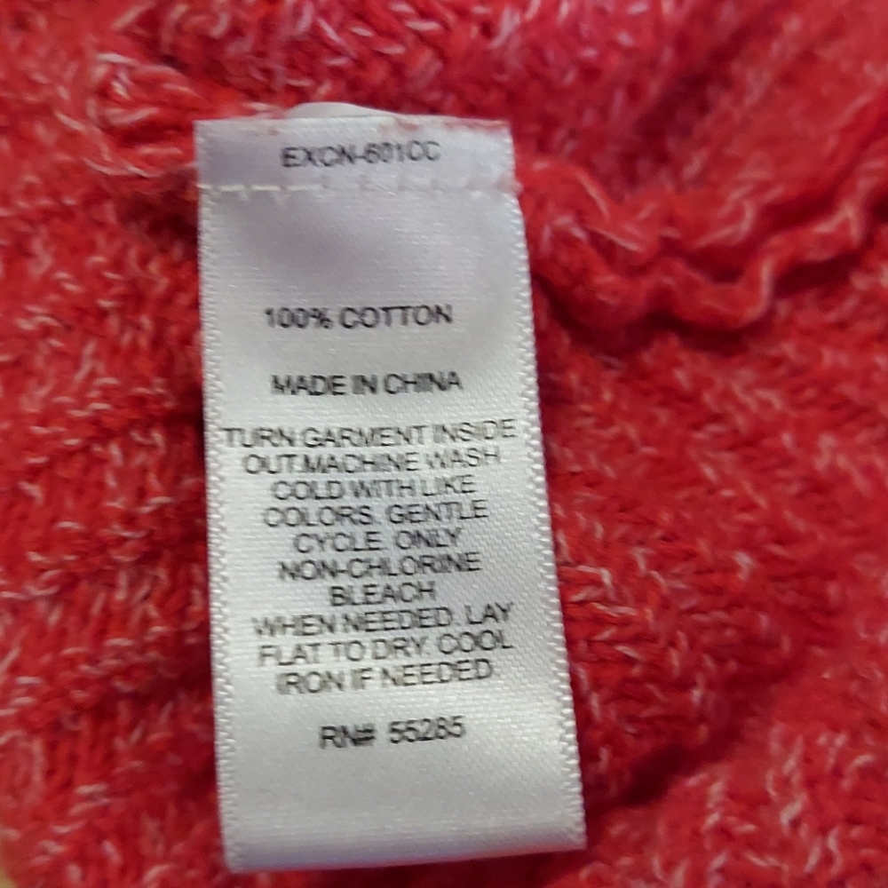 Express Red Oversized Chunky Knit Sweater Small - Picture 5 of 6